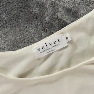 VELVET by Graham & Spencer cream white dress sexy